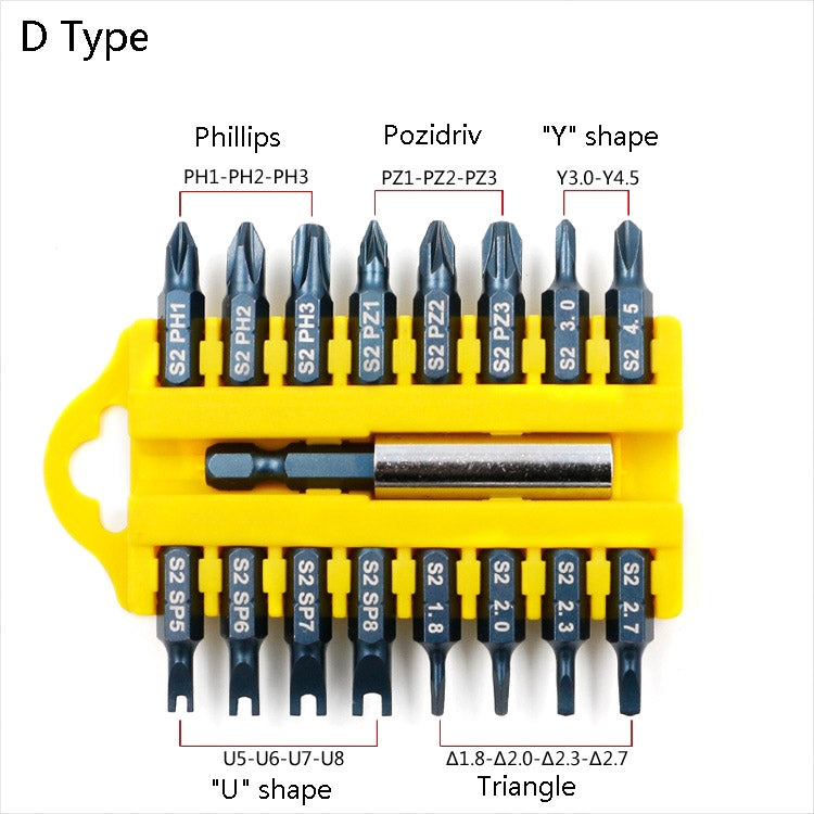 17 PCS / Set Multi-Function Electric Drill Screwdriver Bit