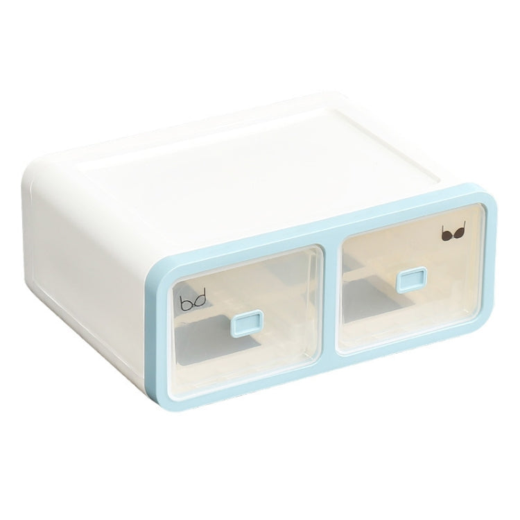 Underwear Dustproof Compartment Can Be Stacked Storage Box Household Drawer Underwear Socks Sorting Box, Size: No Separation(Blue)