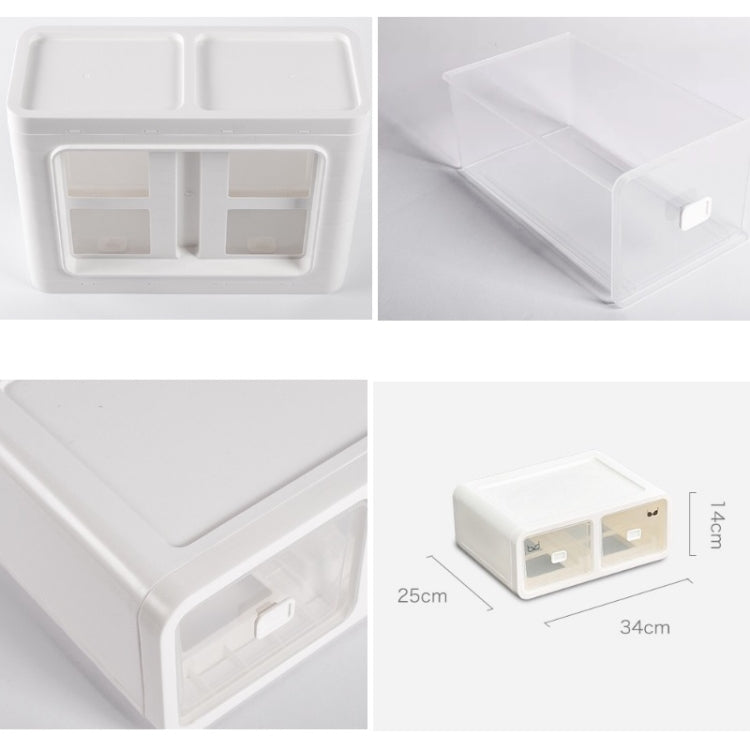 Underwear Dustproof Compartment Can Be Stacked Storage Box Household Drawer Underwear Socks Sorting Box, Size: No Separation(Blue)