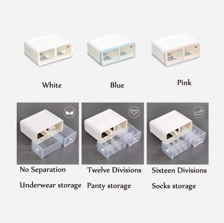 Underwear Dustproof Compartment Can Be Stacked Storage Box Household Drawer Underwear Socks Sorting Box, Size: Sixteen Divisions(White)