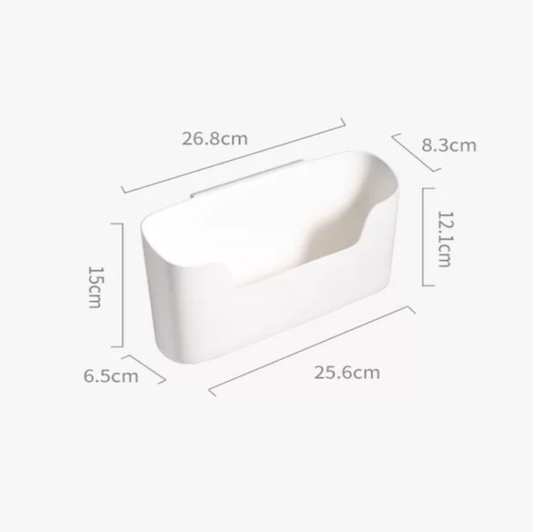 Kitchen Multifunctional Refrigerator Side Hanging Racks Bathroom Cosmetics Sundries Storage Box(White)
