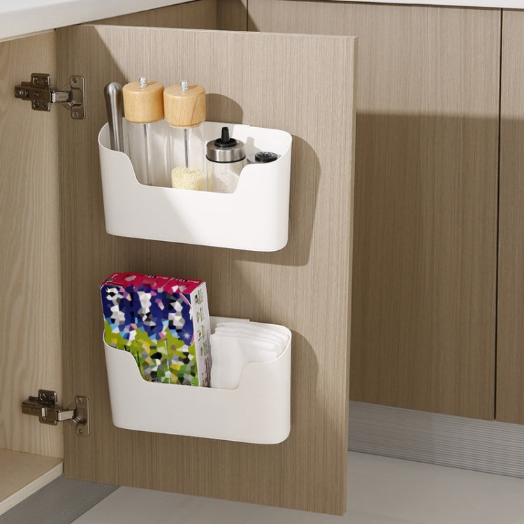 Kitchen Multifunctional Refrigerator Side Hanging Racks Bathroom Cosmetics Sundries Storage Box(White)