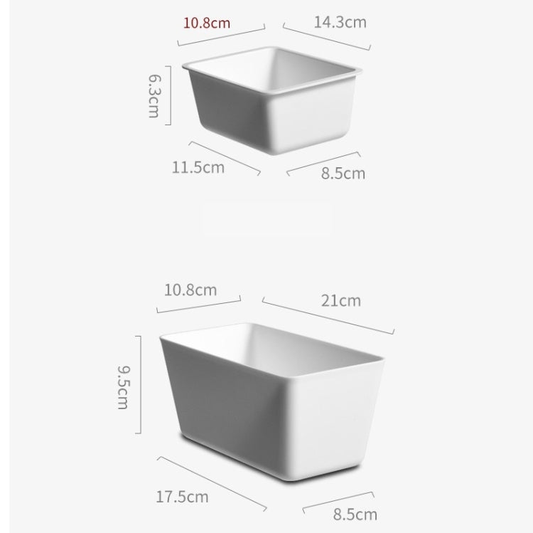 Split Snack Fruit Tray Home Double-Layer Removable Storage Box(White)