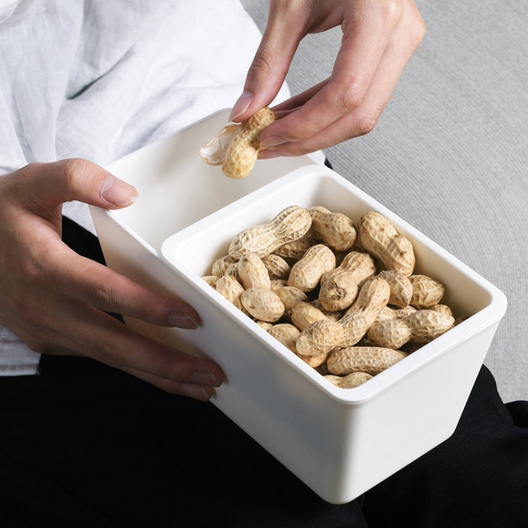 Split Snack Fruit Tray Home Double-Layer Removable Storage Box(White)