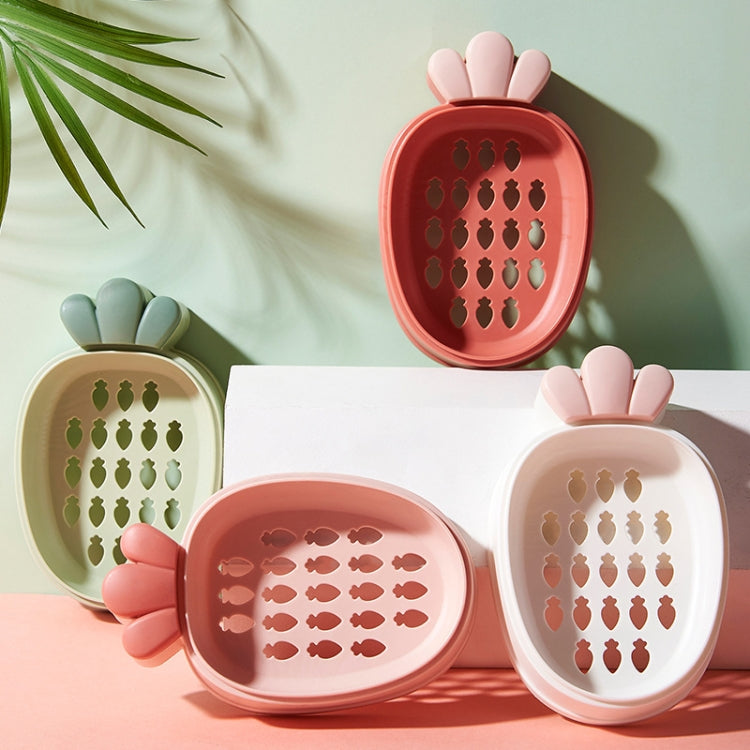 5 PCS Household Drain Soap Dish Bathroom Double Layer Soap Holder With Lid