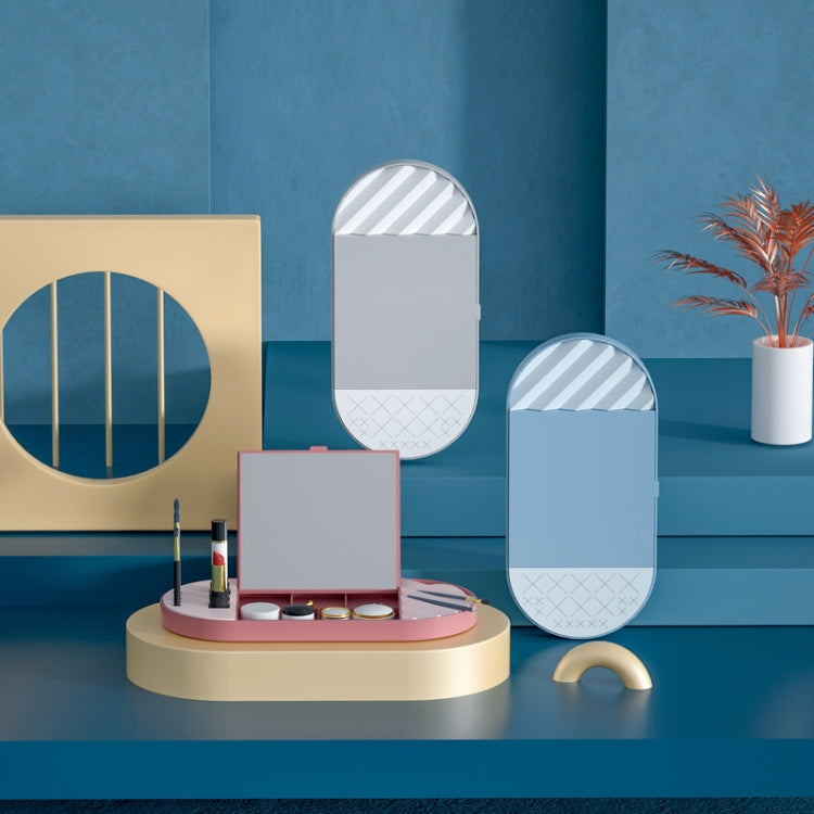 Silicone Lipstick Storage Box Cosmetics Jewelry Finishing Box With Mirror