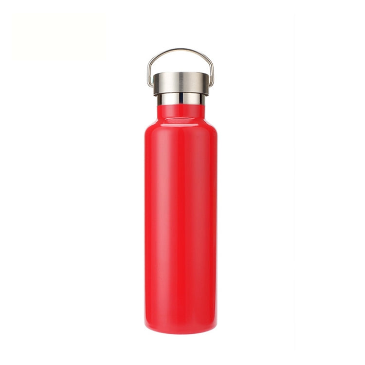 304 Vacuum Stainless Steel Vacuum Flask Double-Layer Large-Capacity Outdoor Water Bottle Mountaineering Sports Bottle, Capacity: 600ml