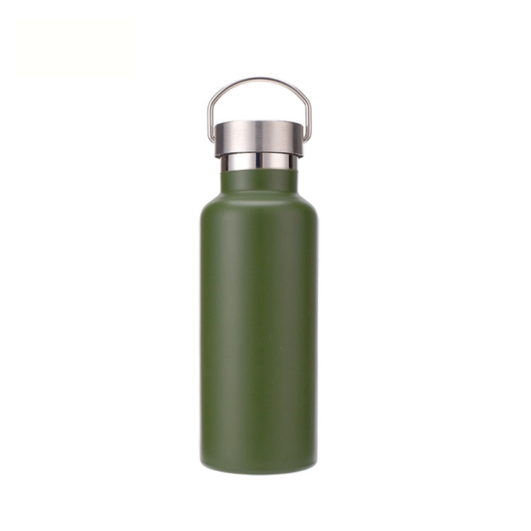304 Vacuum Stainless Steel Vacuum Flask Double-Layer Large-Capacity Outdoor Water Bottle Mountaineering Sports Bottle, Capacity: 600ml