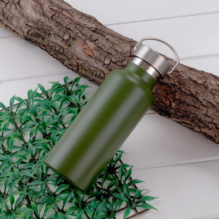 304 Vacuum Stainless Steel Vacuum Flask Double-Layer Large-Capacity Outdoor Water Bottle Mountaineering Sports Bottle, Capacity: 600ml