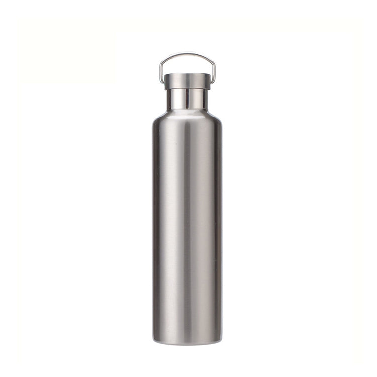 304 Vacuum Stainless Steel Vacuum Flask Double-Layer Large-Capacity Outdoor Water Bottle Mountaineering Sports Bottle, Capacity: 600ml