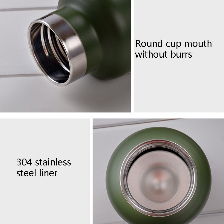 304 Vacuum Stainless Steel Vacuum Flask Double-Layer Large-Capacity Outdoor Water Bottle Mountaineering Sports Bottle, Capacity: 600ml