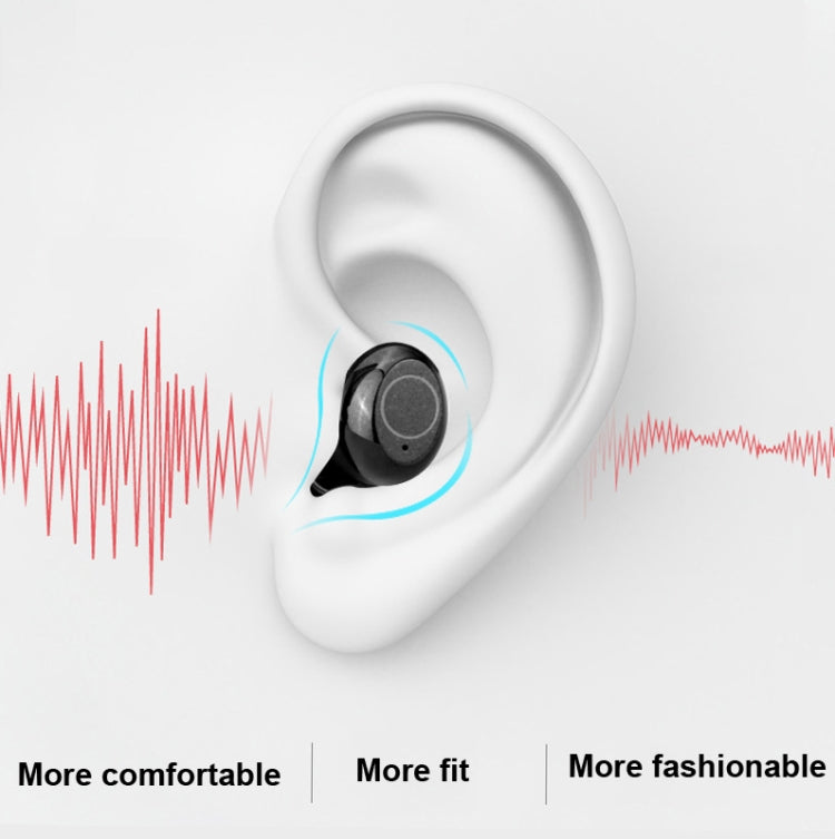 TWS Wireless Bluetooth 5.0 Touch Digital Display Waterproof Sports Earphone with Fabric Charging Box