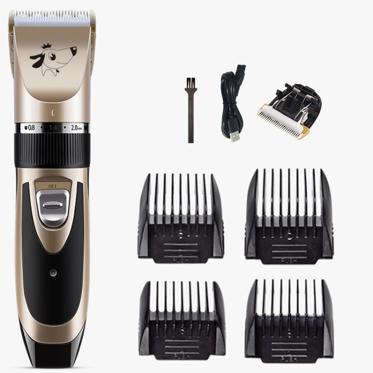 Pet Hair Remover Electric Shaving Haircut Set, Specification: Gold+Cutter Head