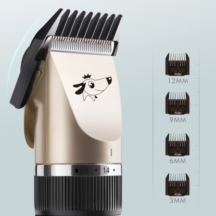 Pet Hair Remover Electric Shaving Haircut Set, Specification: Rose Gold+4 PCSSet