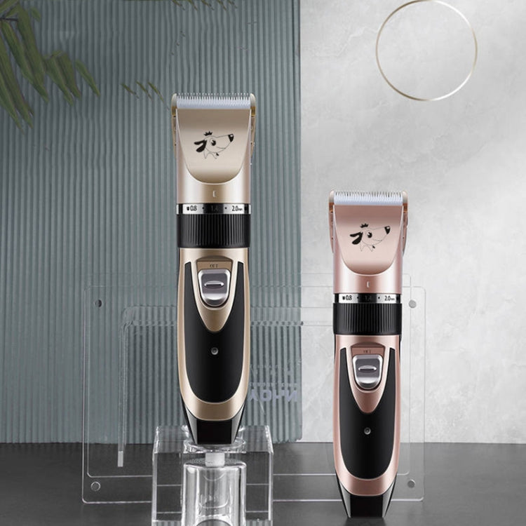 Pet Hair Remover Electric Shaving Haircut Set, Specification: Rose Gold+PCS/Set+Cutter Head