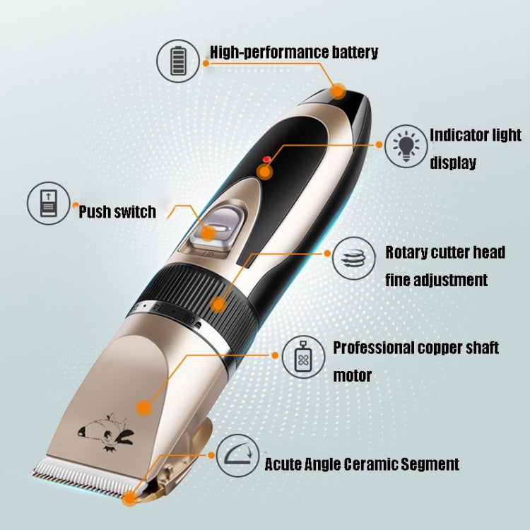 Pet Hair Remover Electric Shaving Haircut Set, Specification: Rose Gold+PCS/Set+Cutter Head
