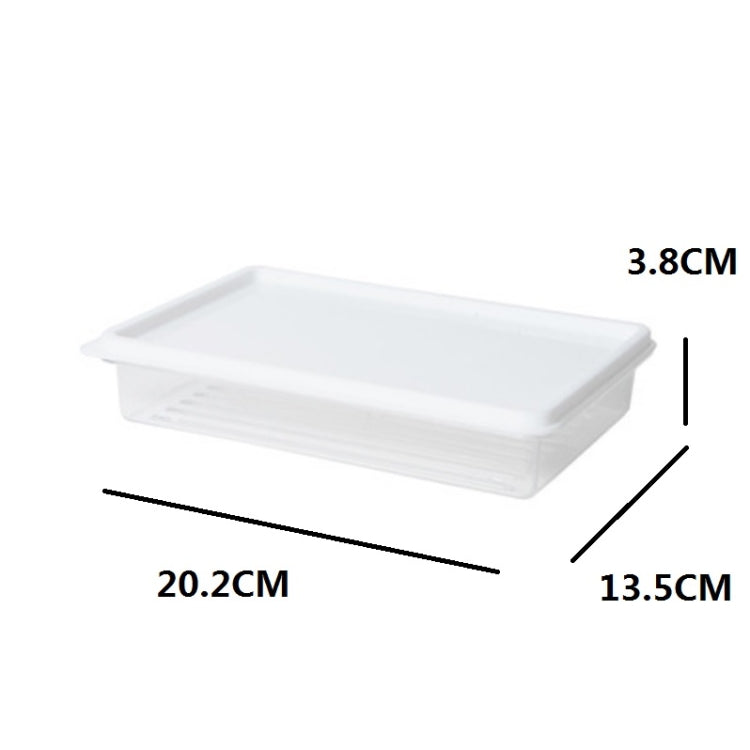 2 PCS Refrigerator Storage Fresh-Keeping Box Kitchen Can Be Stacked With Frozen Fruit Sealed Box, Size: Medium(White)