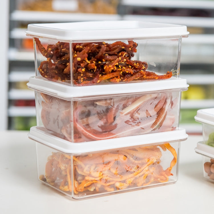 2 PCS Refrigerator Storage Fresh-Keeping Box Kitchen Can Be Stacked With Frozen Fruit Sealed Box, Size: Medium(White)