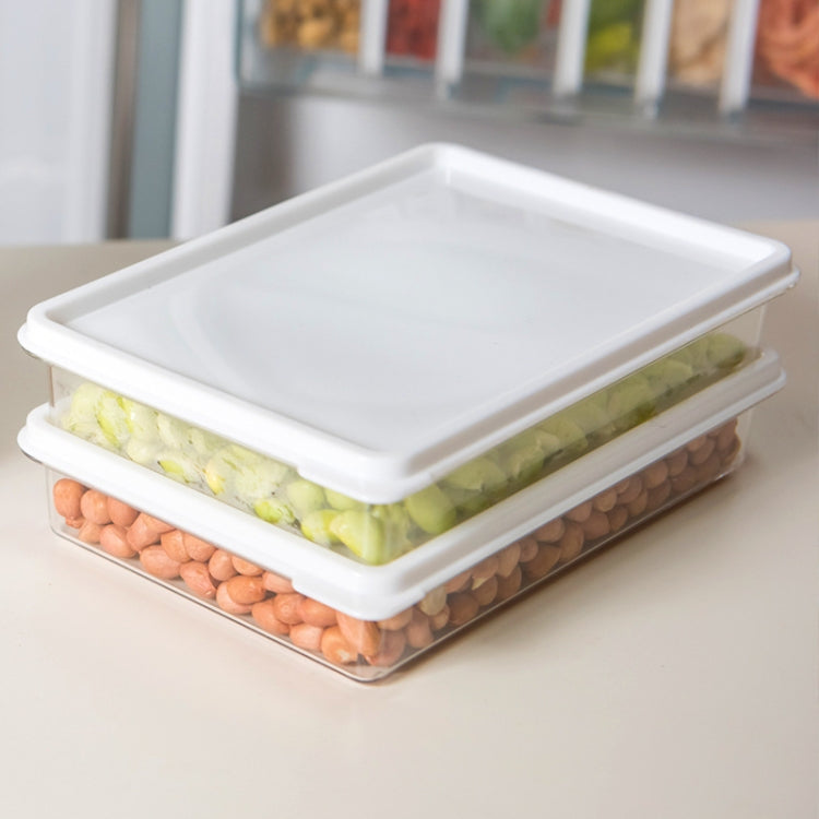 2 PCS Refrigerator Storage Fresh-Keeping Box Kitchen Can Be Stacked With Frozen Fruit Sealed Box, Size: Medium(White)