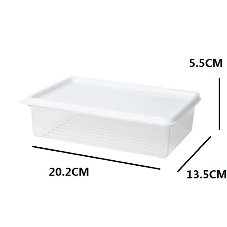 2 PCS Refrigerator Storage Fresh-Keeping Box Kitchen Can Be Stacked With Frozen Fruit Sealed Box, Size: Large(White)