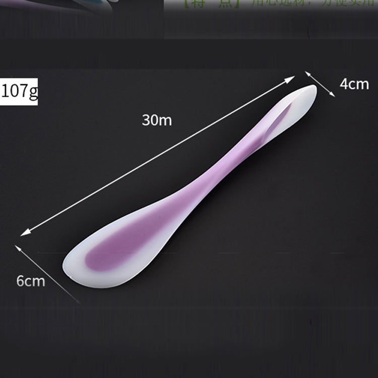 3 PCS Multifunctional Double-Headed Dual-Purpose Silicone Spatula Translucent Spoon Baking Tool, Random Color Delivery