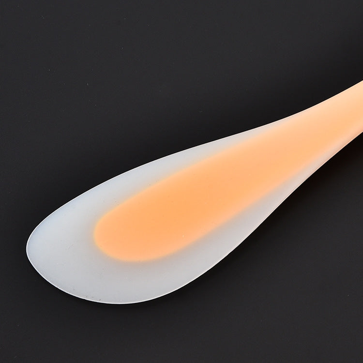 3 PCS Multifunctional Double-Headed Dual-Purpose Silicone Spatula Translucent Spoon Baking Tool, Random Color Delivery