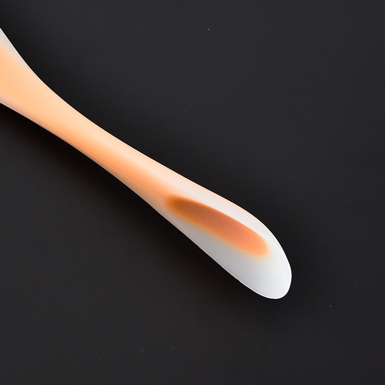 3 PCS Multifunctional Double-Headed Dual-Purpose Silicone Spatula Translucent Spoon Baking Tool, Random Color Delivery