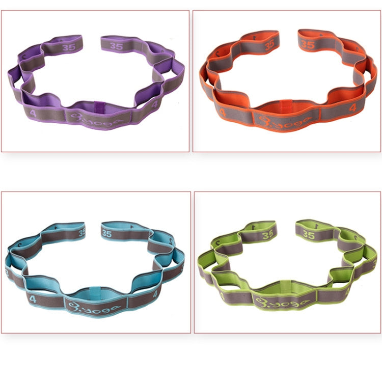 TF-YJD2 2 PCS Yoga Elastic Band Fitness Resistance Stretch Band 9-Stage Yoga Training Band