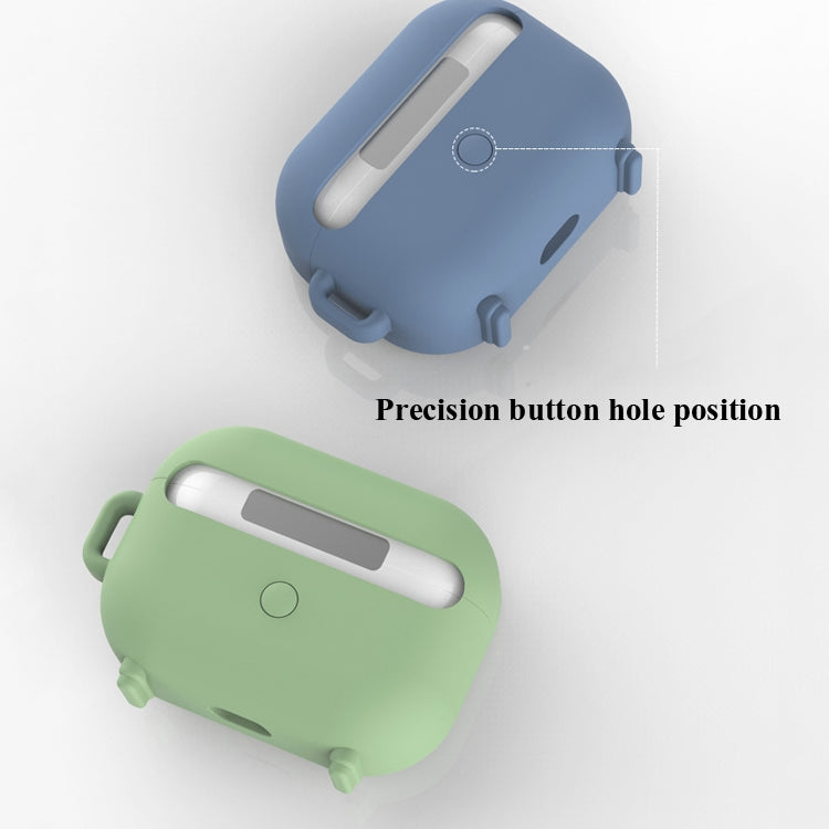2 PCS Retro Radio Shape Protective Cover Silicone Case for AirPods Pro, Colour: Pink+Finger Ring