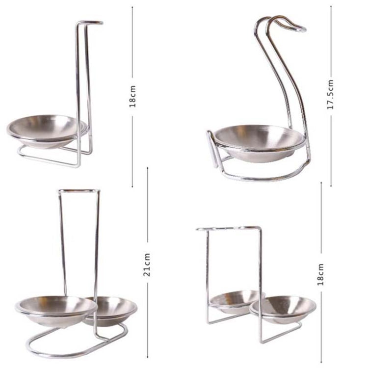 2 PCS Kitchen Detachable Stainless Steel Soup Spoon Rack Hot Pot Tableware, Number of layers (specifications): Same Direction