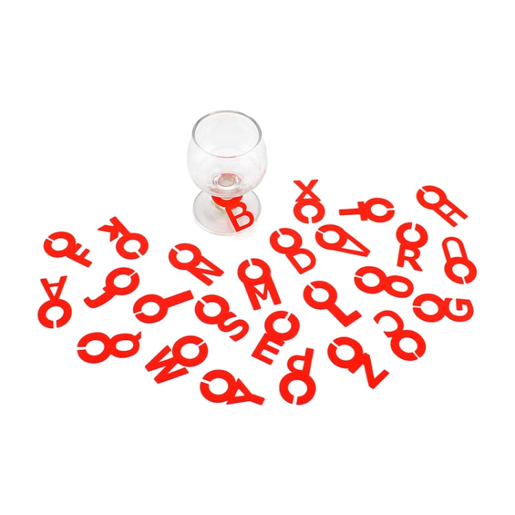 2 Sets Silicone Wine Glass Letter Mark Pendant