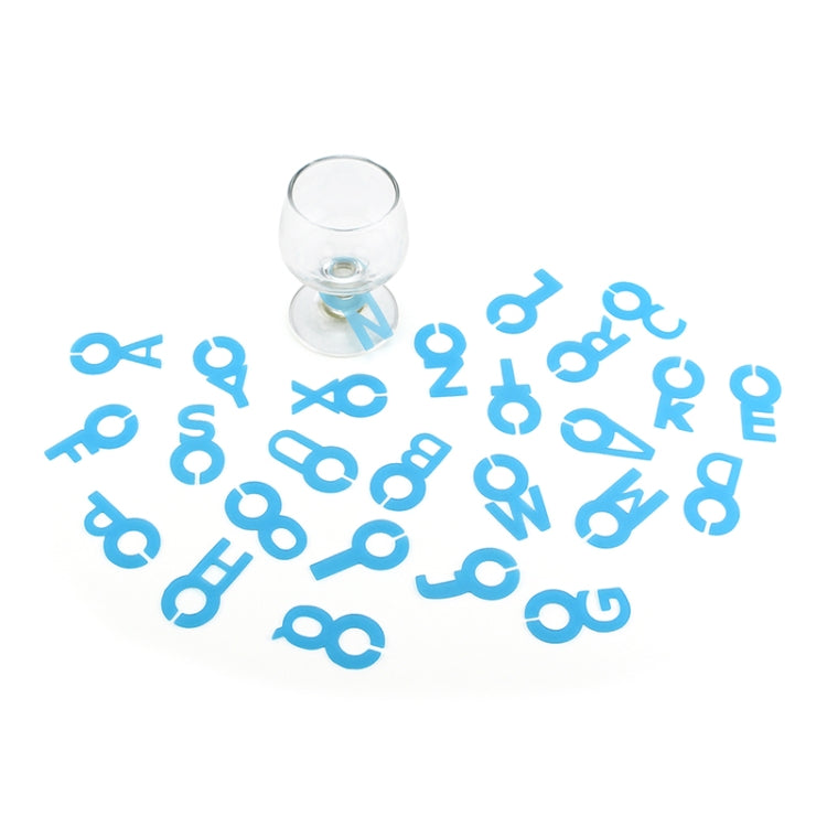 2 Sets Silicone Wine Glass Letter Mark Pendant