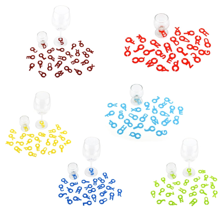 2 Sets Silicone Wine Glass Letter Mark Pendant
