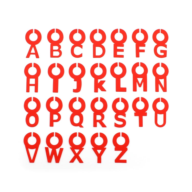2 Sets Silicone Wine Glass Letter Mark Pendant