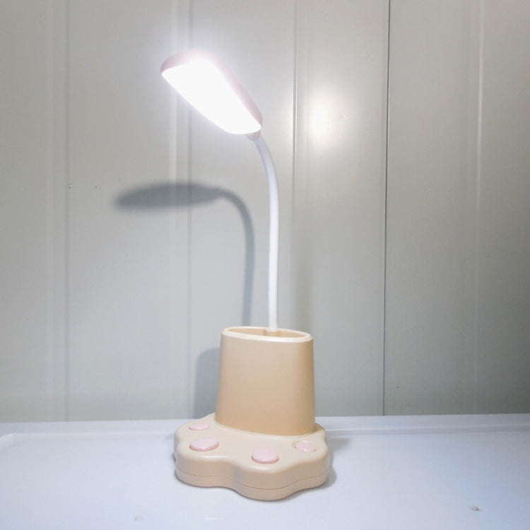 HK3321 2 PCS Multifunctional USB Pen Holder Table Lamp LED Eye Protection Bedside Reading Lamp(Yellow)