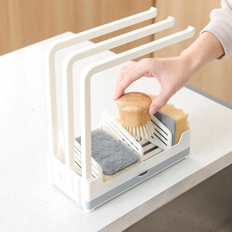 Kitchen Non-Perforated Wall-Mounted Drain Rag Rack Sponge Dish Cloth Storage Rack
