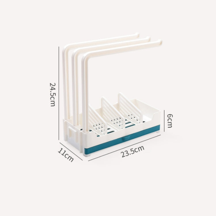 Kitchen Non-Perforated Wall-Mounted Drain Rag Rack Sponge Dish Cloth Storage Rack