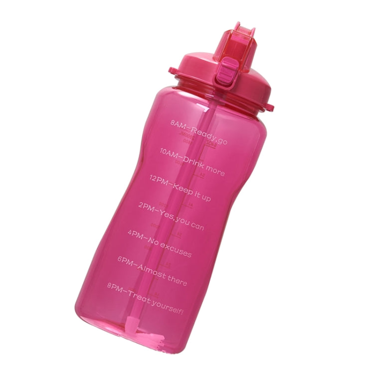 2000ml Large Capacity Portable Bounce Lid Water Bottle with Straw Tritan Material Outdoor Sports Kettle