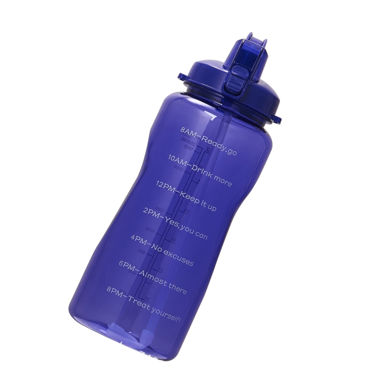 2000ml Large Capacity Portable Bounce Lid Water Bottle with Straw Tritan Material Outdoor Sports Kettle