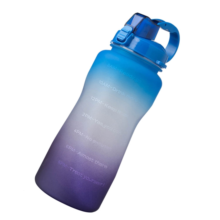 2000ml Large Capacity Portable Bounce Lid Water Bottle with Straw Tritan Material Outdoor Sports Kettle