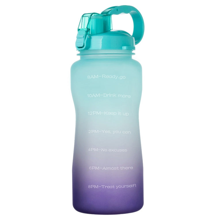 2000ml Large Capacity Portable Bounce Lid Water Bottle with Straw Tritan Material Outdoor Sports Kettle