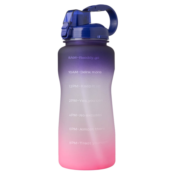 2000ml Large Capacity Portable Bounce Lid Water Bottle with Straw Tritan Material Outdoor Sports Kettle