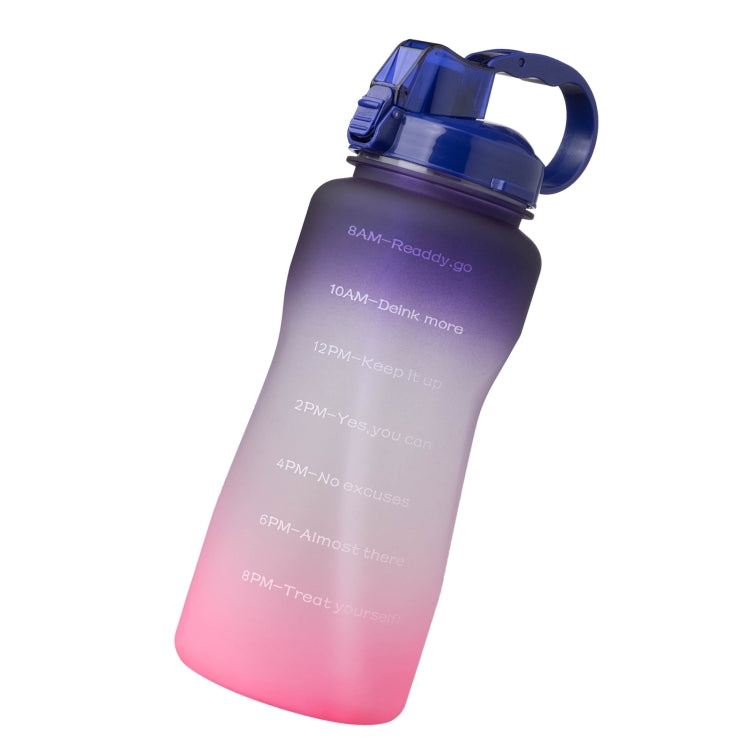 2000ml Large Capacity Portable Bounce Lid Water Bottle with Straw Tritan Material Outdoor Sports Kettle