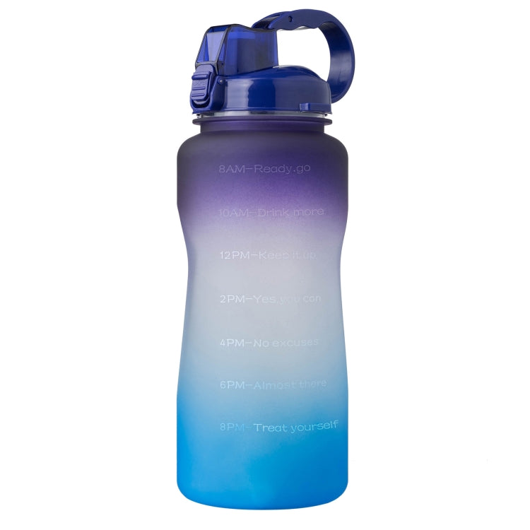 2000ml Large Capacity Portable Bounce Lid Water Bottle with Straw Tritan Material Outdoor Sports Kettle