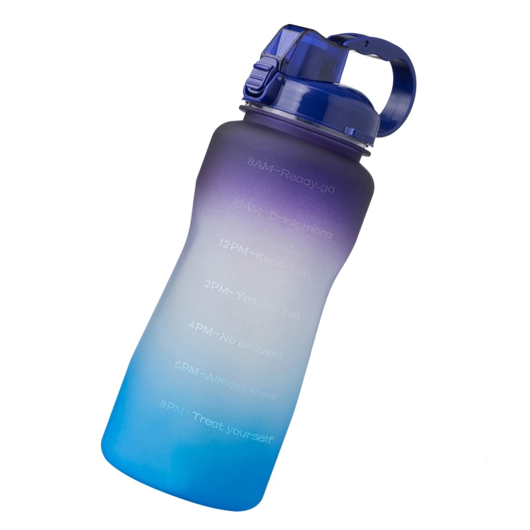 2000ml Large Capacity Portable Bounce Lid Water Bottle with Straw Tritan Material Outdoor Sports Kettle