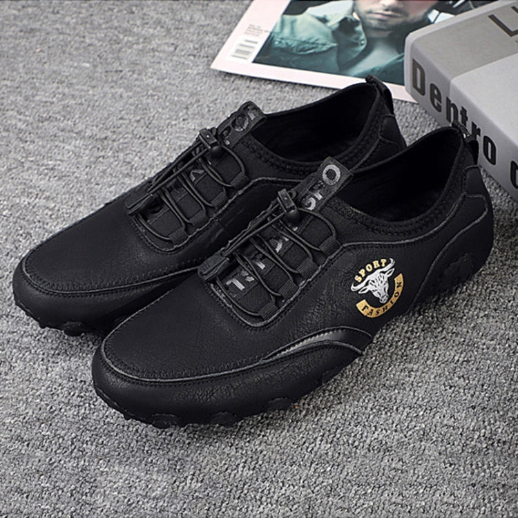 Spring And Summer Men Casual Octopus Peas Lazy Shoes Breathable Leather Shoes, Size: 43