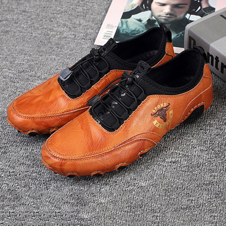 Spring And Summer Men Casual Octopus Peas Lazy Shoes Breathable Leather Shoes, Size: 43