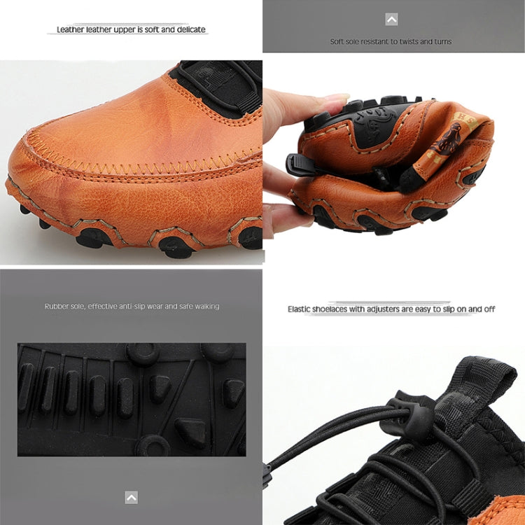 Spring And Summer Men Casual Octopus Peas Lazy Shoes Breathable Leather Shoes, Size: 43