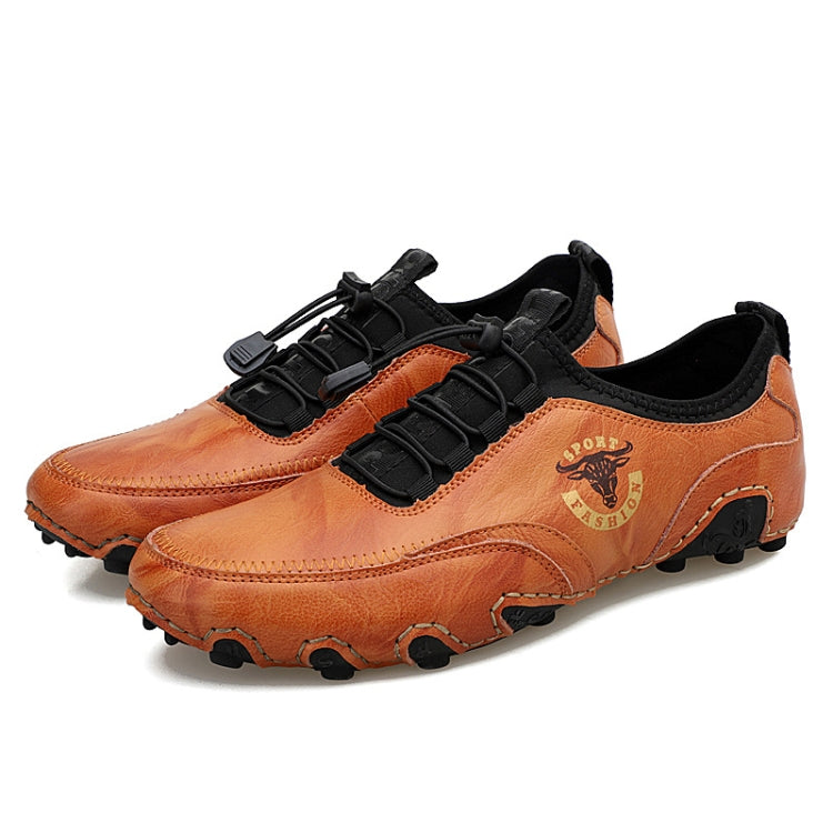 Spring And Summer Men Casual Octopus Peas Lazy Shoes Breathable Leather Shoes, Size: 43