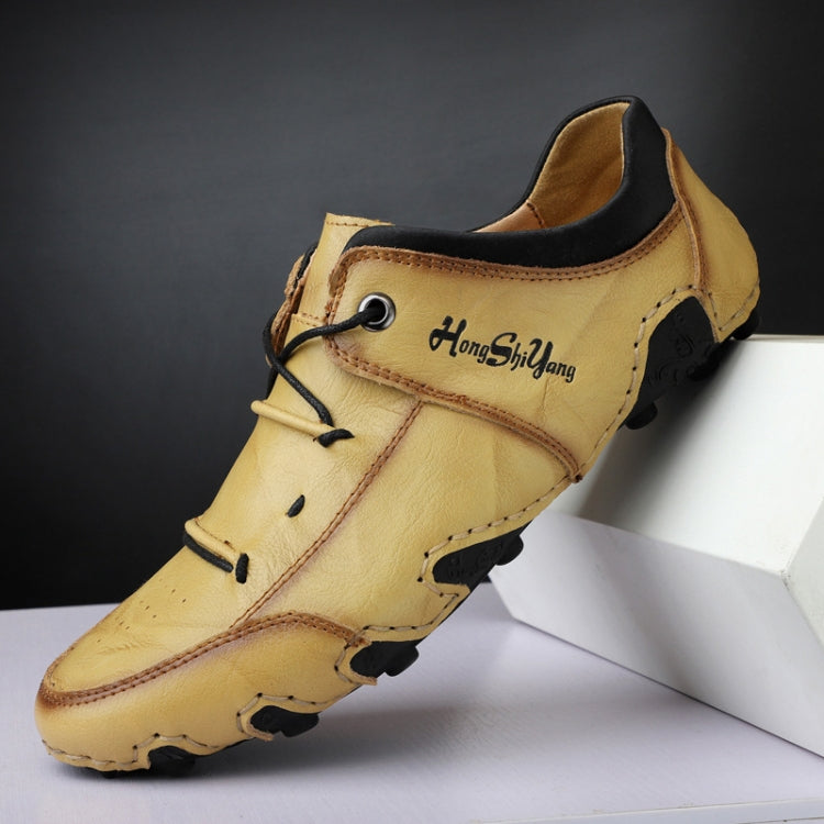 Spring And Summer Men Casual Octopus Peas Shoes Leather Outdoor Shoes, Size: 43